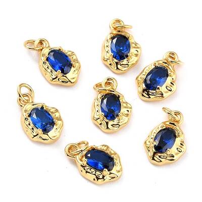Brass Micro Pave Cubic Zirconia Pendant