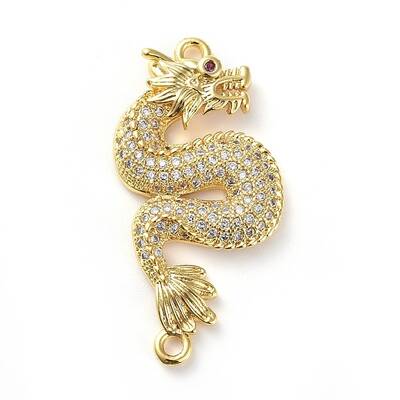 Brass Micro Pave Cubic Zirconia Links connectors