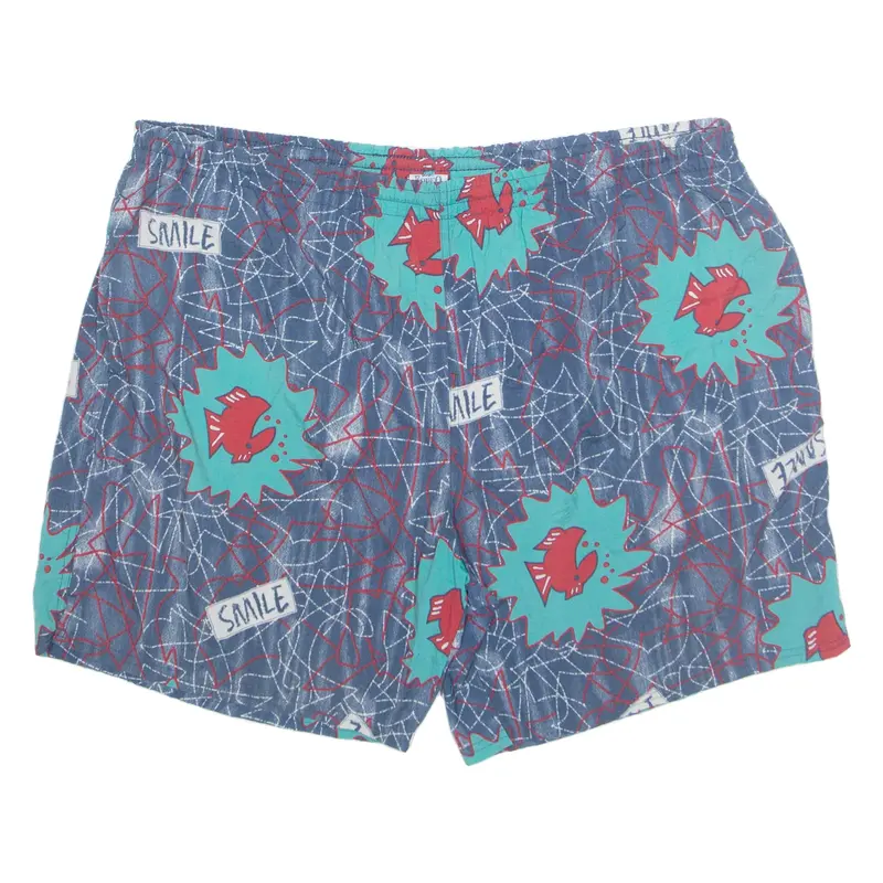 RODEO Mesh Lined Fish Mens Swimming Shorts Blue 2XL W40