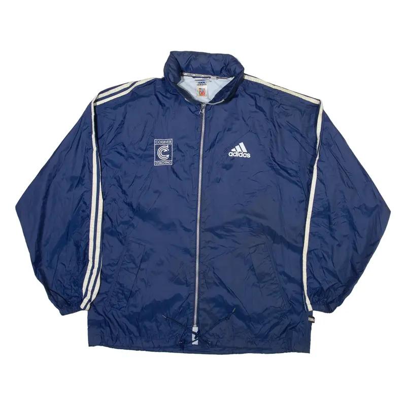 ADIDAS Mens Track Jacket Blue Hooded M