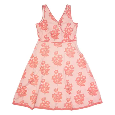 BODEN Womens A-Line Dress Pink Floral Sleeveless Long UK 18