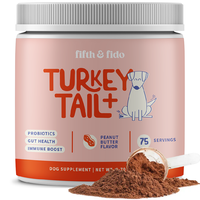 Fifth & Fido Turkey Tail+ - Dog Food Topper with Probiotics for Lipomas, Immune Support & Gut Health - 100 Servings - Bacon F...