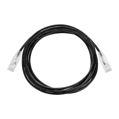 13542 Monoprice Cat6 Component Level Ethernet Cable SlimRun Pure Bare Copper UTP 28AWG 550MHz Snagless RJ45 10ft Black