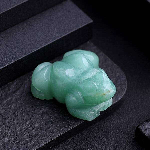 Natural Green Aventurine Frog Display Decorations