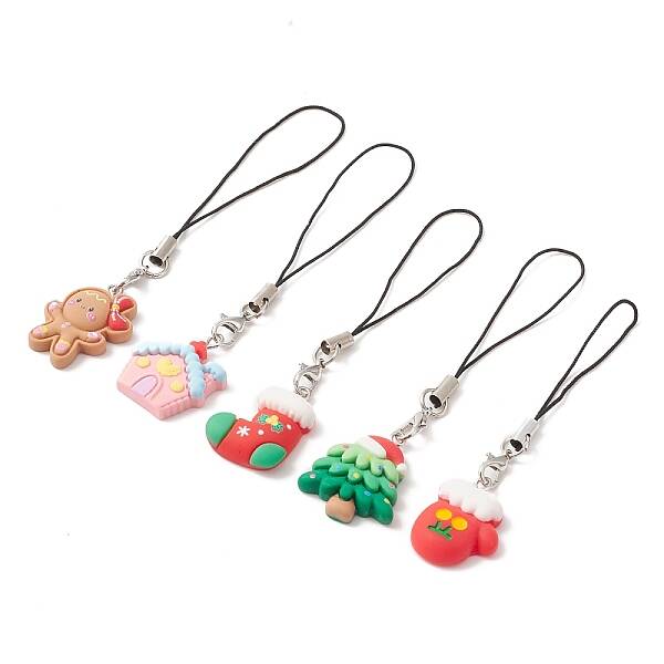 Christmas Opaque Resin Mobile Straps