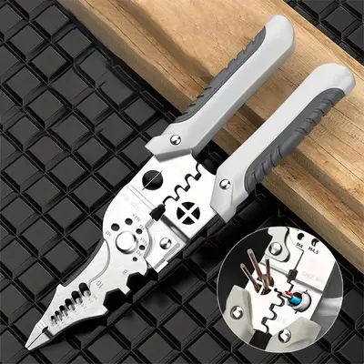 Multifunctional Wire Stripper, Stainless Steel Broken Wire Stripping Pliers, Quick Stripping Design Plier, Household Hardware...