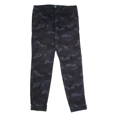 72D Cuffed Camouflage Mens Twill Trousers Blue Regular Tapered W34 L32