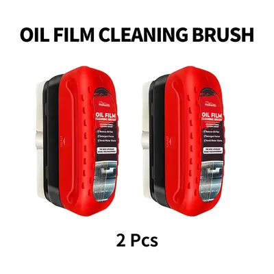 【A0】Automotive Oil Film CleaningBrush-2pcs, Campus Commute Ready: Anti-Fog Windshield Cleaner Set – Clear View for Bac...