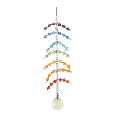 Faceted Round Glass Pendants Decoration
