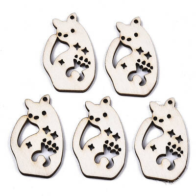 Unfinished Natural Poplar Wood Pendants