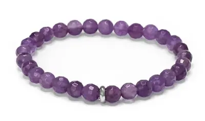 Agato Amethyst Bead Bracelet MINK153/17