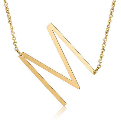 201 Stainless Steel Initial Pendants Necklaces