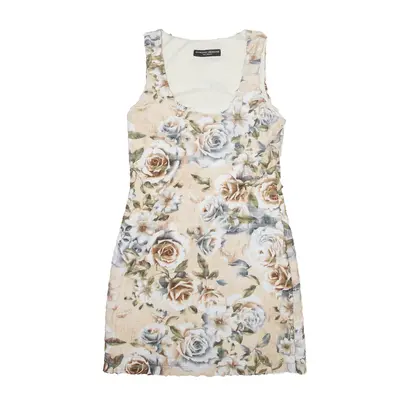 DOROTHY PERKINS Frill Bodycon Dress Pink Floral Sleeveless Short Womens UK 10