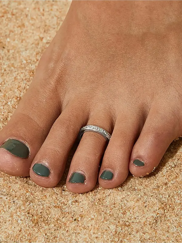 Adjustable Foot Ring, Fashionable Simple Artificial Zircon Inlaid Foot Ring, Fashion Foot Jewelry for Women & Girls, Trendy A...