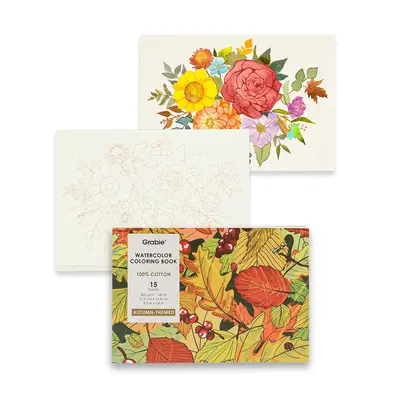 Grabie 15 Sheets 140LB Watercolor Coloring Book, art materials, TikTokShopRestock, FallFreshness