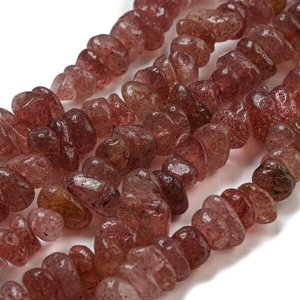 Natural Strawberry Quartz Beads Strands
