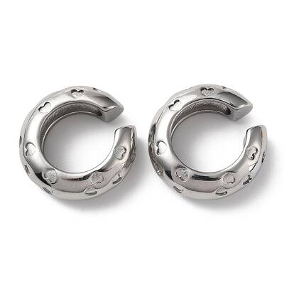 Non-Tarnish 304 Stainless Steel Cuff Earrings for Women