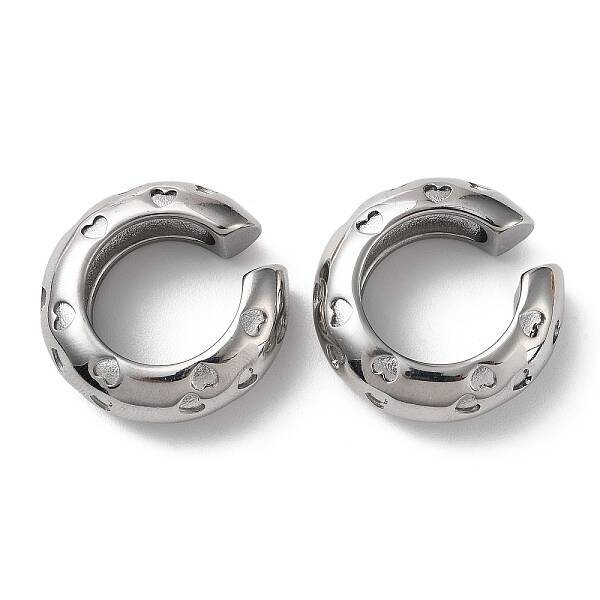Non-Tarnish 304 Stainless Steel Cuff Earrings for Women