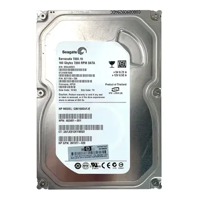 483096-001 HP 160GB 3Gb/s SATA 7200 3.5-inch 8MB Hard Drive
