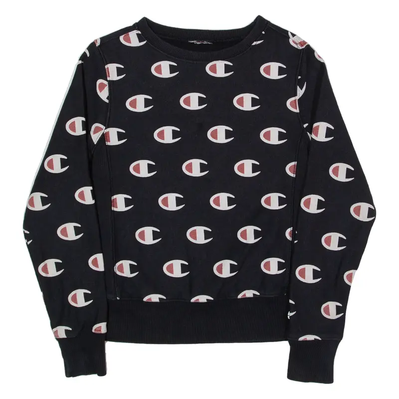 CHAMPION Repeat Logo Sweatshirt Blue Boys M