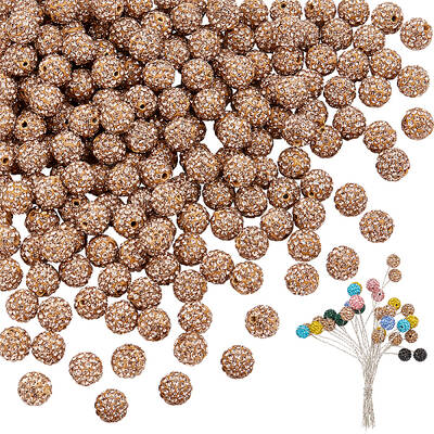 200Pcs Pave Disco Ball Beads
