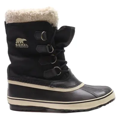 SOREL Snow Boots Black Synthetic Womens UK 7.5