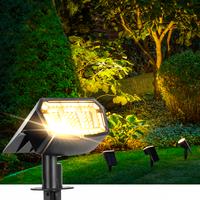AUDERWIN Solar spotlights Outdoor 63 LED 3 Lighting Modes, IP65 Waterproof Lighten Yard Garden House Garage Pathway, solar li...
