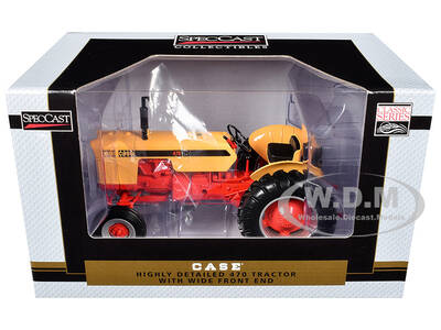 Case 470 Wide Front Tractor Yellow and Orange Classic Series 1/16 Diecast Model by SpecCast