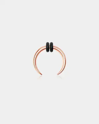 8-16G Cresent Horseshoe Septum Ring - Rose Gold / 14G/1.6mm / 8mm