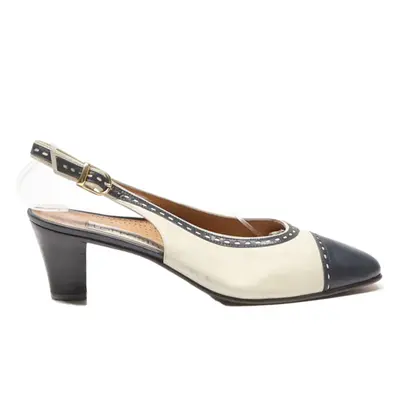 TORRESIN Slingback Heels Beige Leather Womens UK 6