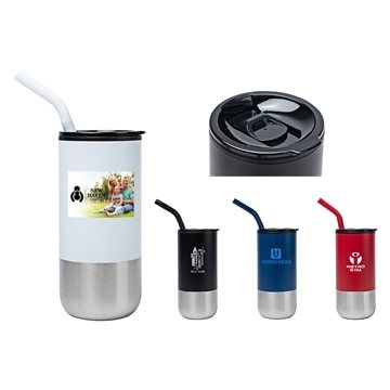 96 Promotional Emmett 18 oz Double Wall Steel PP Liner Tumbler - ...