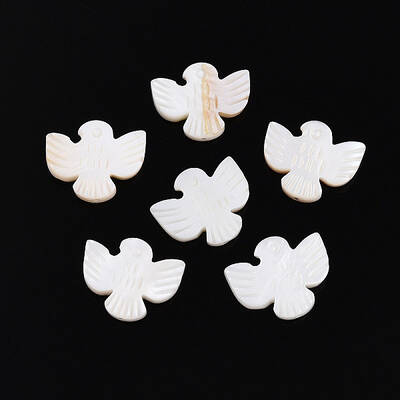 Natural Freshwater Shell Carved Beads