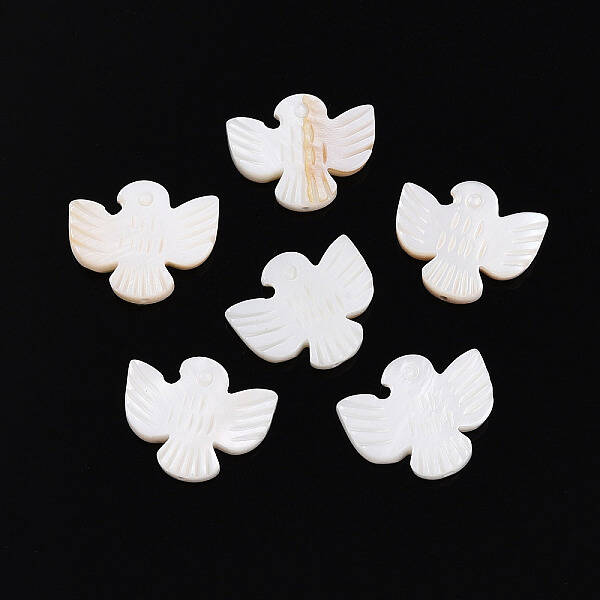 Natural Freshwater Shell Carved Beads