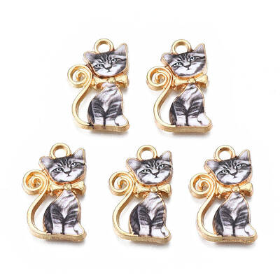 Rack Plating Alloy Enamel Pendants