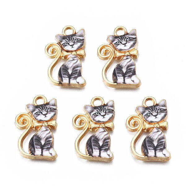 Rack Plating Alloy Enamel Pendants