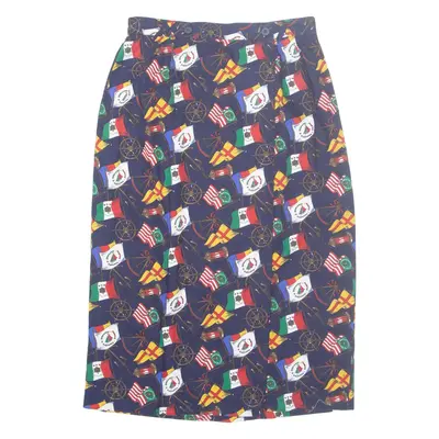 TALBOTS Womens Straight Skirt Blue Midi UK 10
