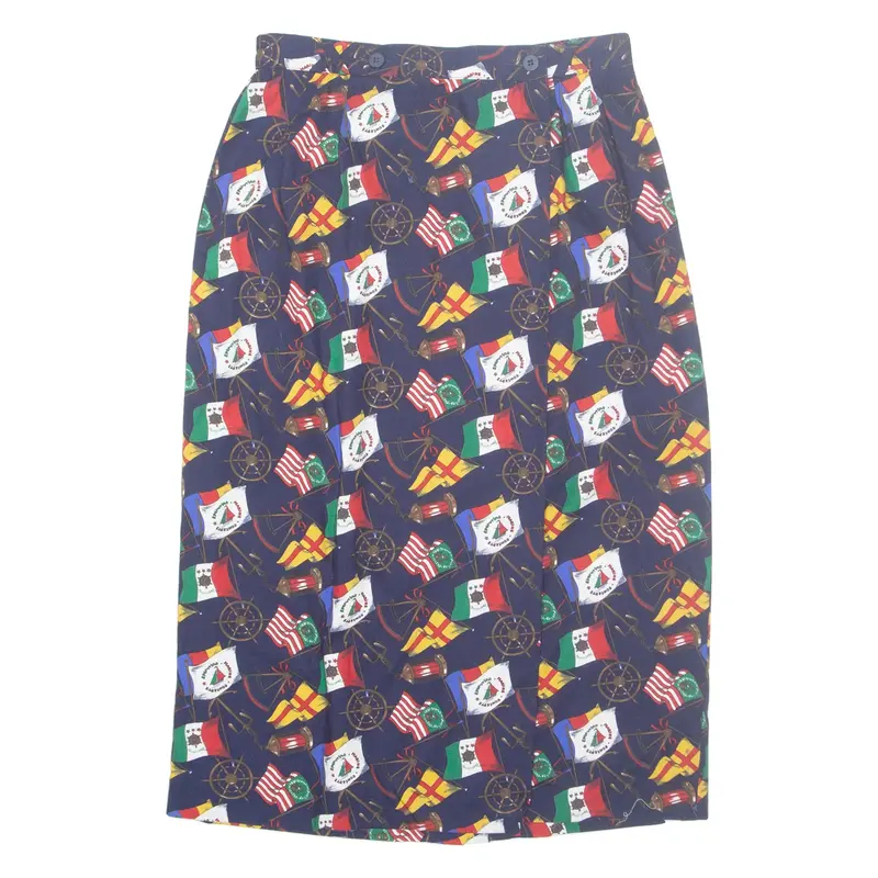 TALBOTS Womens Straight Skirt Blue Midi UK 10