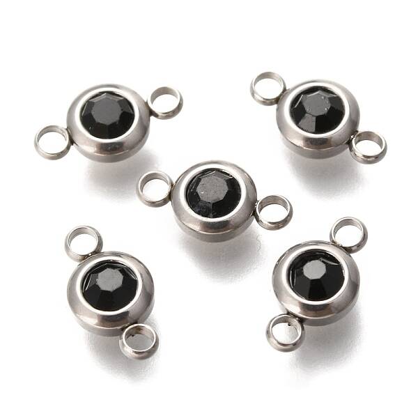 304 Stainless Steel Rhinestone Links Connectors