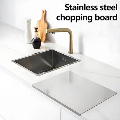 Stainless Steel Chopping Board, Non-slip Kitchen Chopping Board, Kitchen Cutting Board, Kitchen Accessories, Household Kitche...