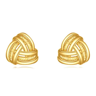 14K Gold Celtic Knot Stud Earrings