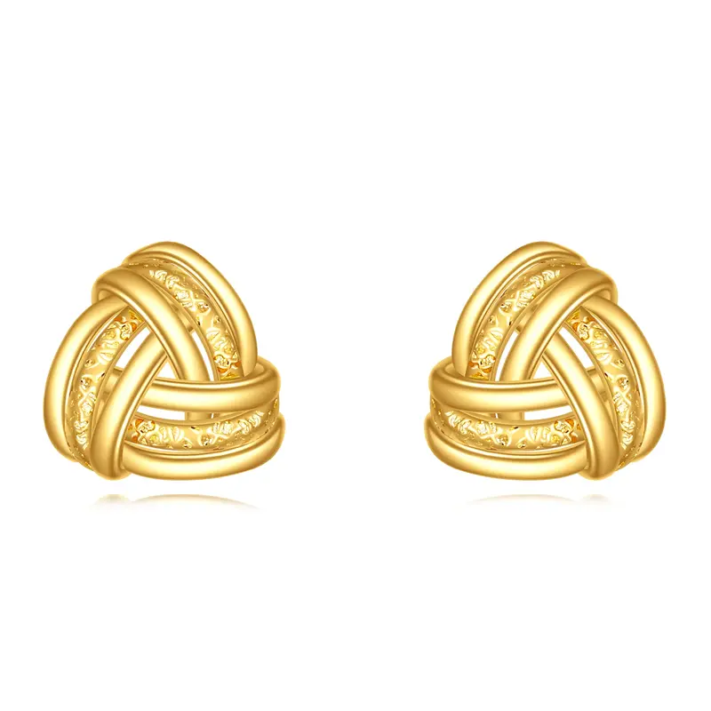 14K Gold Celtic Knot Stud Earrings