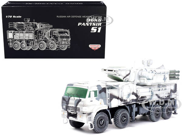 Pantsir S1 96K6 Self-Propelled Air Defense Weapon System Winter Camouflage \