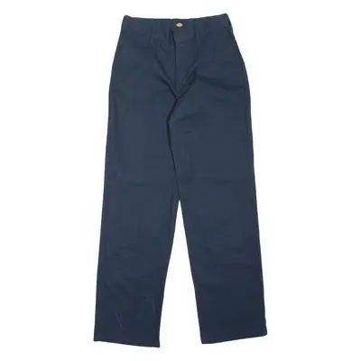 DICKIES Workwear Girls Trousers Blue Relaxed Straight W25 L30