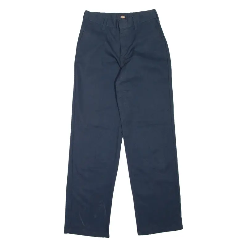 DICKIES Workwear Girls Trousers Blue Relaxed Straight W25 L30
