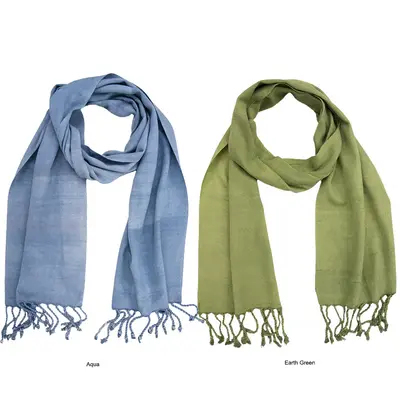 All Natural Guatemalan Scarf - Aqua