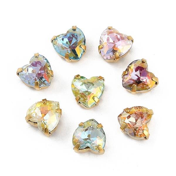 Brass Glass Rhinestone Sew on Rhinestones