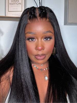 UNice 7x5 & 13x4 Pre-Cut Lace Front Super Secure Black Yaki Wig 150% Density Pre-Everything Wig