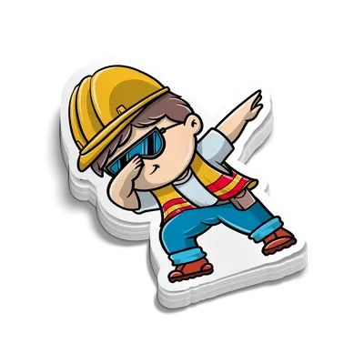 Construction DAB - Hard Hat Decal