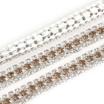 Brass Rhinestone Strass Chains