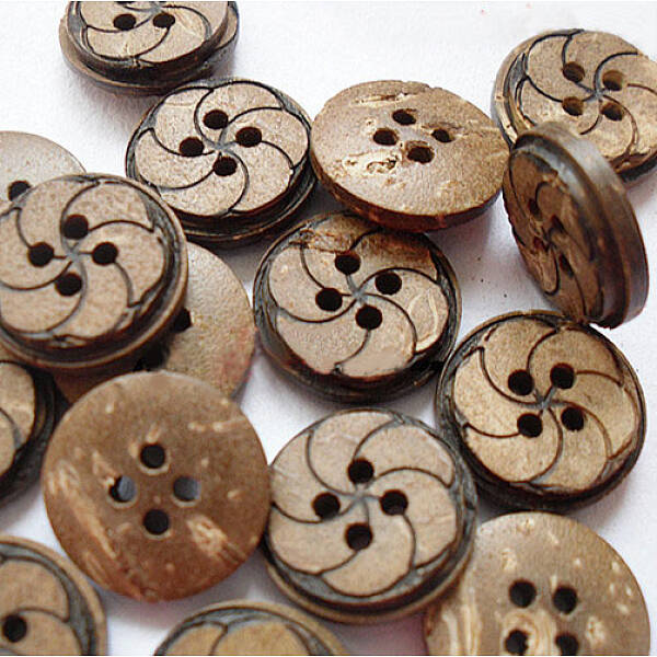 Art Buttons in Round Shape with 4-Hole for Kids